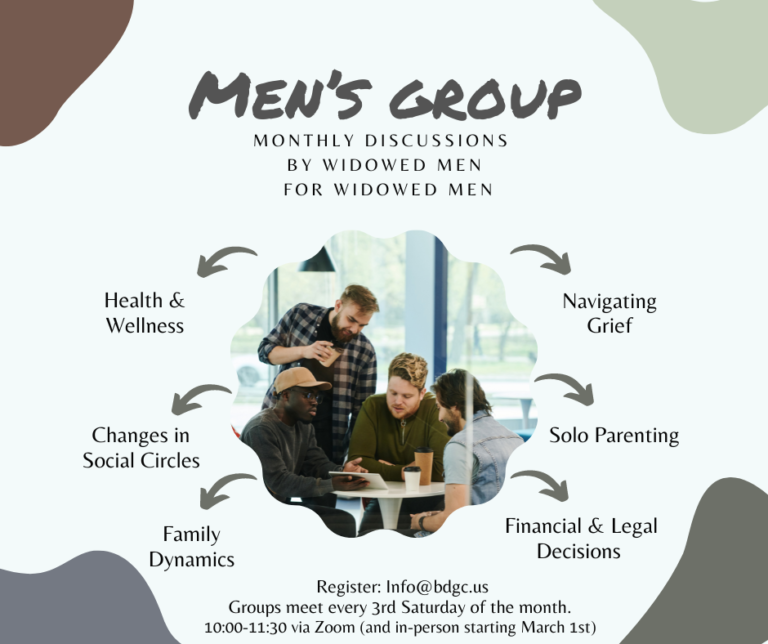 Widowed Men's Discussion - Brighter Days Family Grief Center